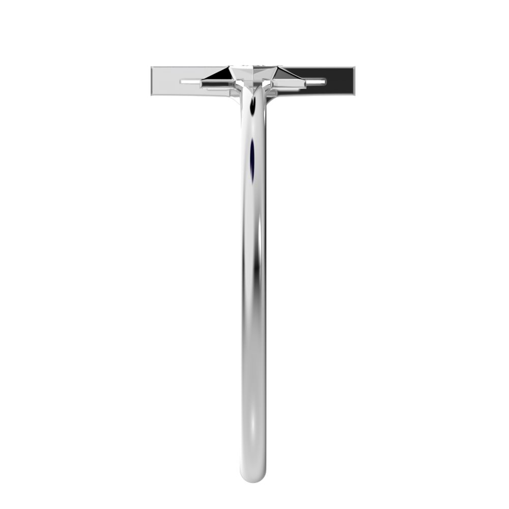 0.03 ct Round Cut Simulated Clear Diamond dainty Minimalist star halo sun light cocktail 14K / 18K Solid White Gold everyday ring