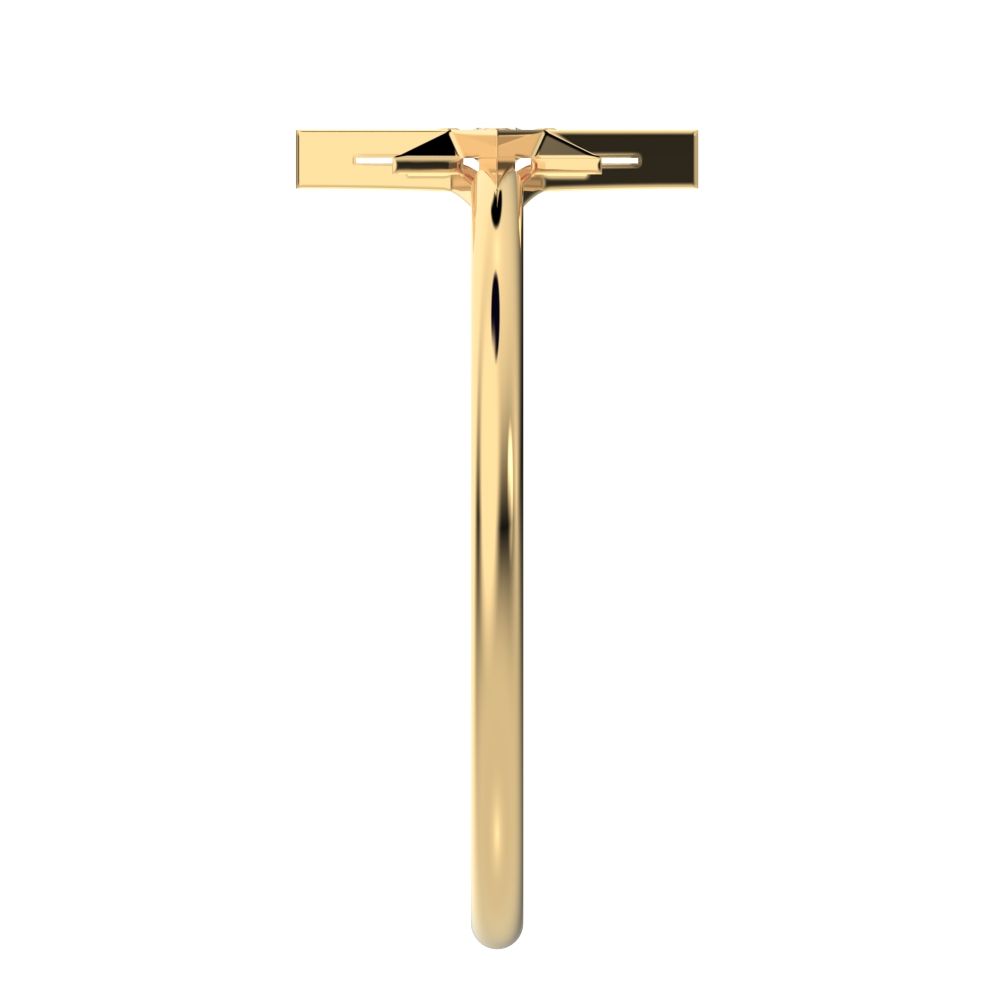 0.03 ct Round Cut Simulated Clear Diamond dainty Minimalist star halo sun light cocktail 14K / 18K Solid Yellow Gold everyday ring