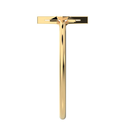 0.03 ct Round Cut Moissanite dainty Minimalist star halo sun light cocktail 14K / 18K Solid Yellow Gold everyday ring