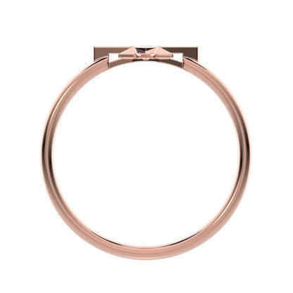 0.03 ct Round Cut Simulated Clear Diamond dainty Minimalist star halo sun light cocktail 14K / 18K Solid Rose Gold everyday ring