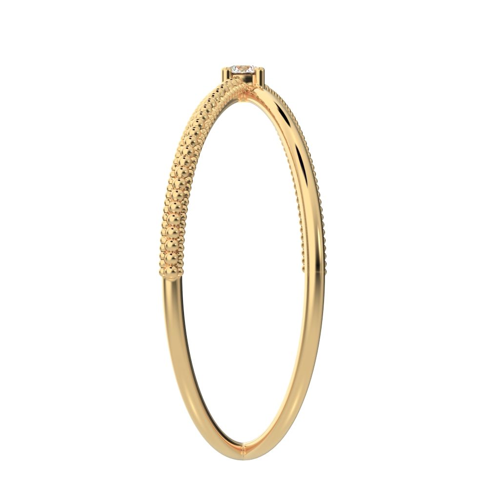 0.03Ct Round Cut Simulated Clear Diamond Minimalist crisscross X ring halo cocktail 14K / 18K Solid Yellow Gold everyday wedding band