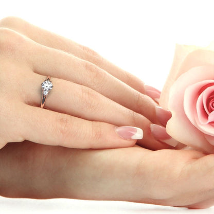 0.68 ct Round Cut Moissanite anniversary 3 stone 3 stone vintage classic 3 stone with acccents 14K / 18K Solid Rose Gold engagement ring