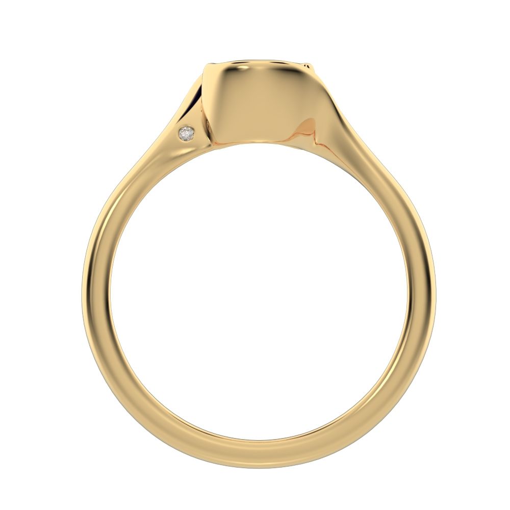 0.67 ct Round Cut Moissanite dainty classic solitaire infinity eye vintage 14K / 18K Solid Yellow Gold engagement ring
