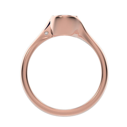 0.67 ct Round Cut Simulated Clear Diamond anniversary classic solitaire infinity eye vintage 14K / 18K Solid Rose Gold engagement ring