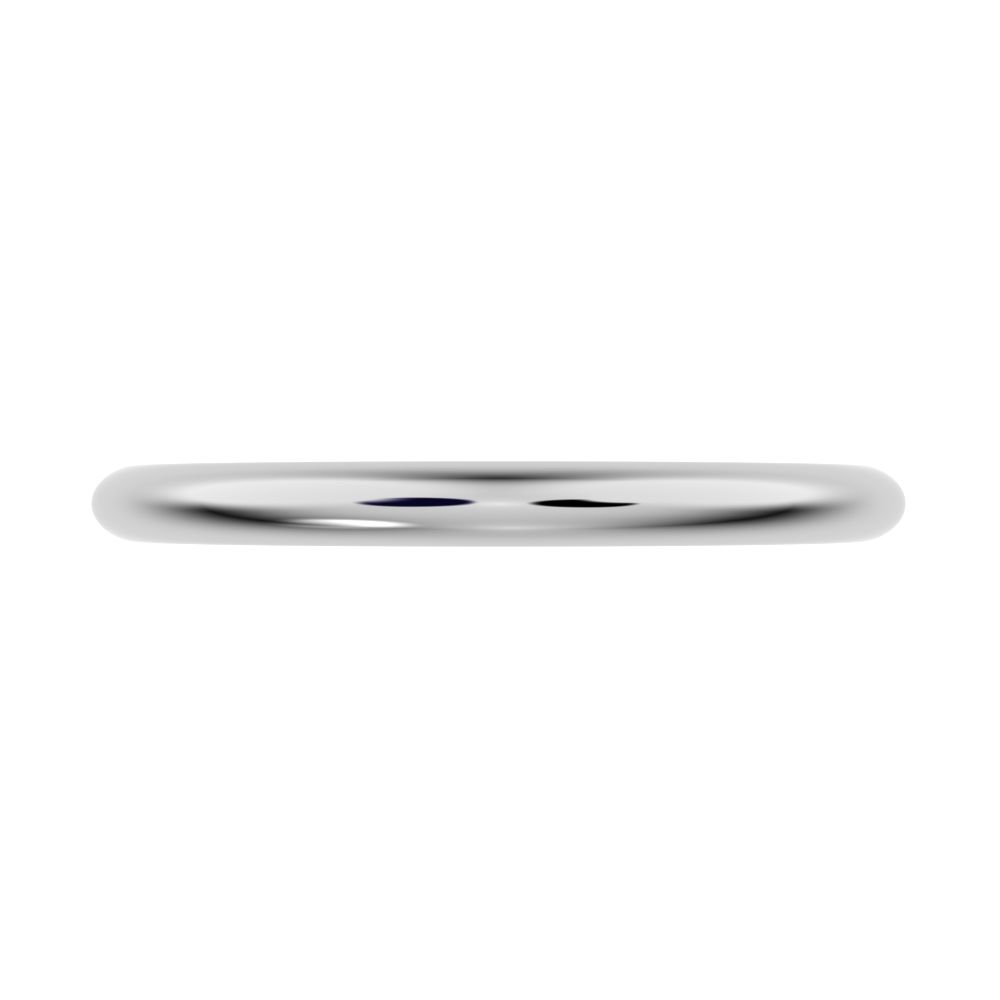 plain ct dainty Minimalist classic simple Stackable solid 14k White Gold everyday wedding band