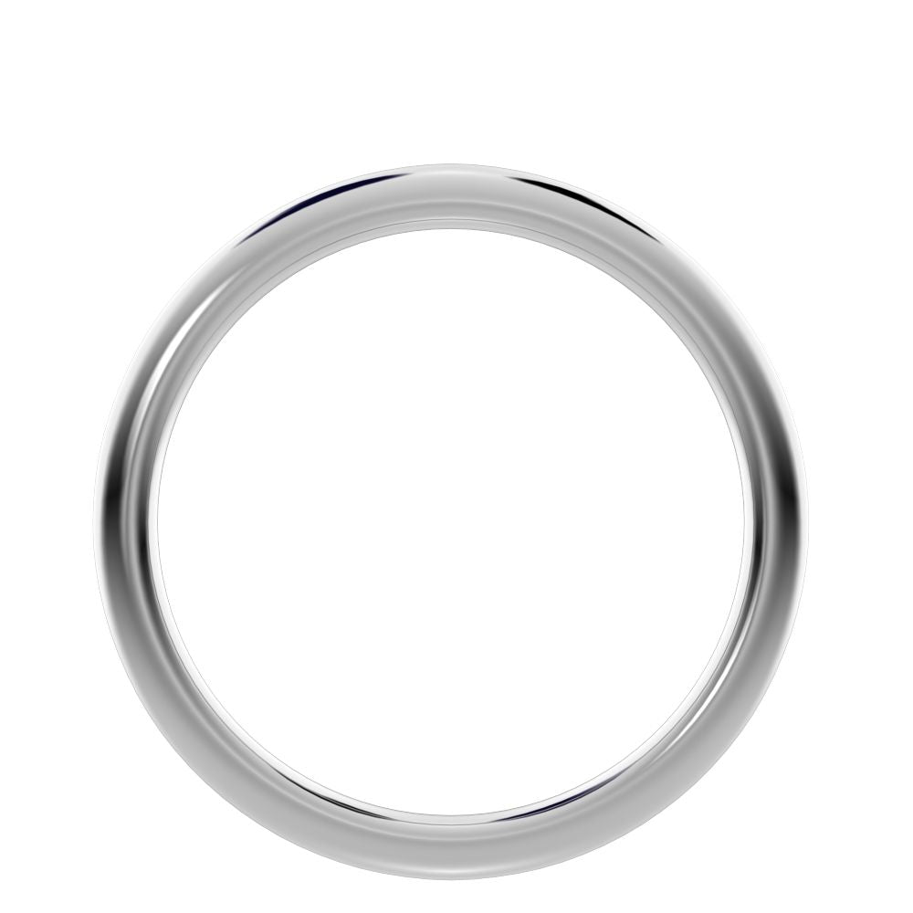 plain ct dainty Minimalist classic simple Stackable solid 14k White Gold everyday wedding band