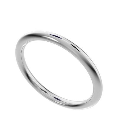 plain ct dainty Minimalist classic simple Stackable solid 14K / 18K Solid White Gold everyday wedding band