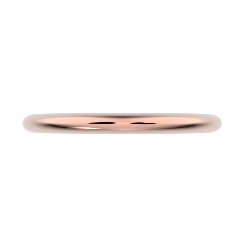 Classic Rose Gold Stackable Wedding Band - Plain, Dainty and Minimilistic - Solid Gold