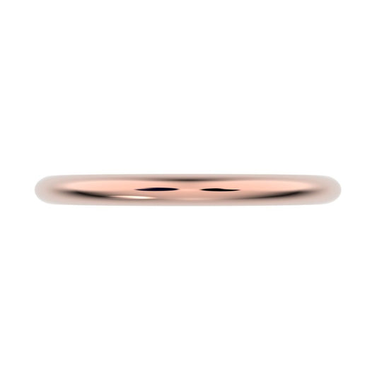 Classic Rose Gold Stackable Wedding Band - Plain, Dainty and Minimilistic - Solid Gold