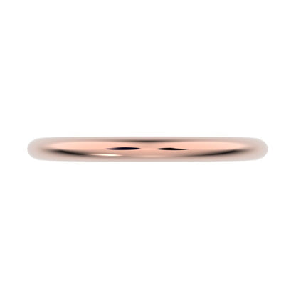 plain ct dainty Minimalist classic simple Stackable solid 14K / 18K Solid Rose Gold everyday wedding band