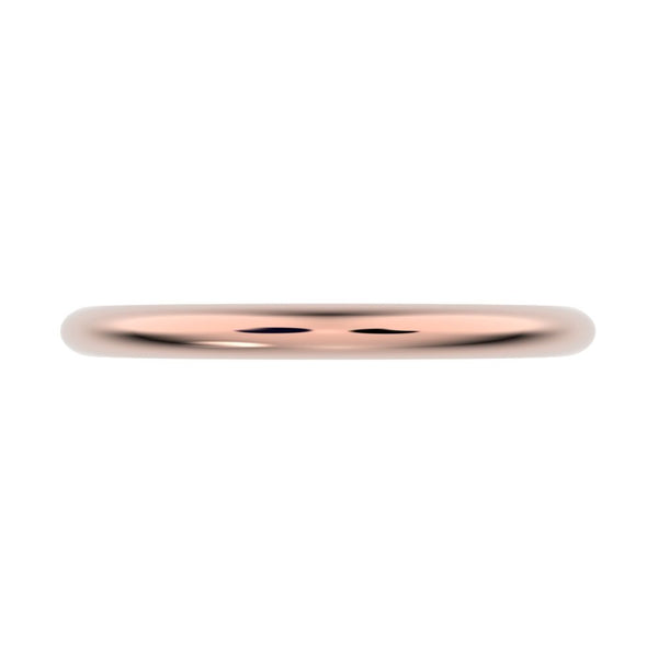 plain ct dainty Minimalist classic simple Stackable solid 14K / 18K Solid Rose Gold everyday wedding band