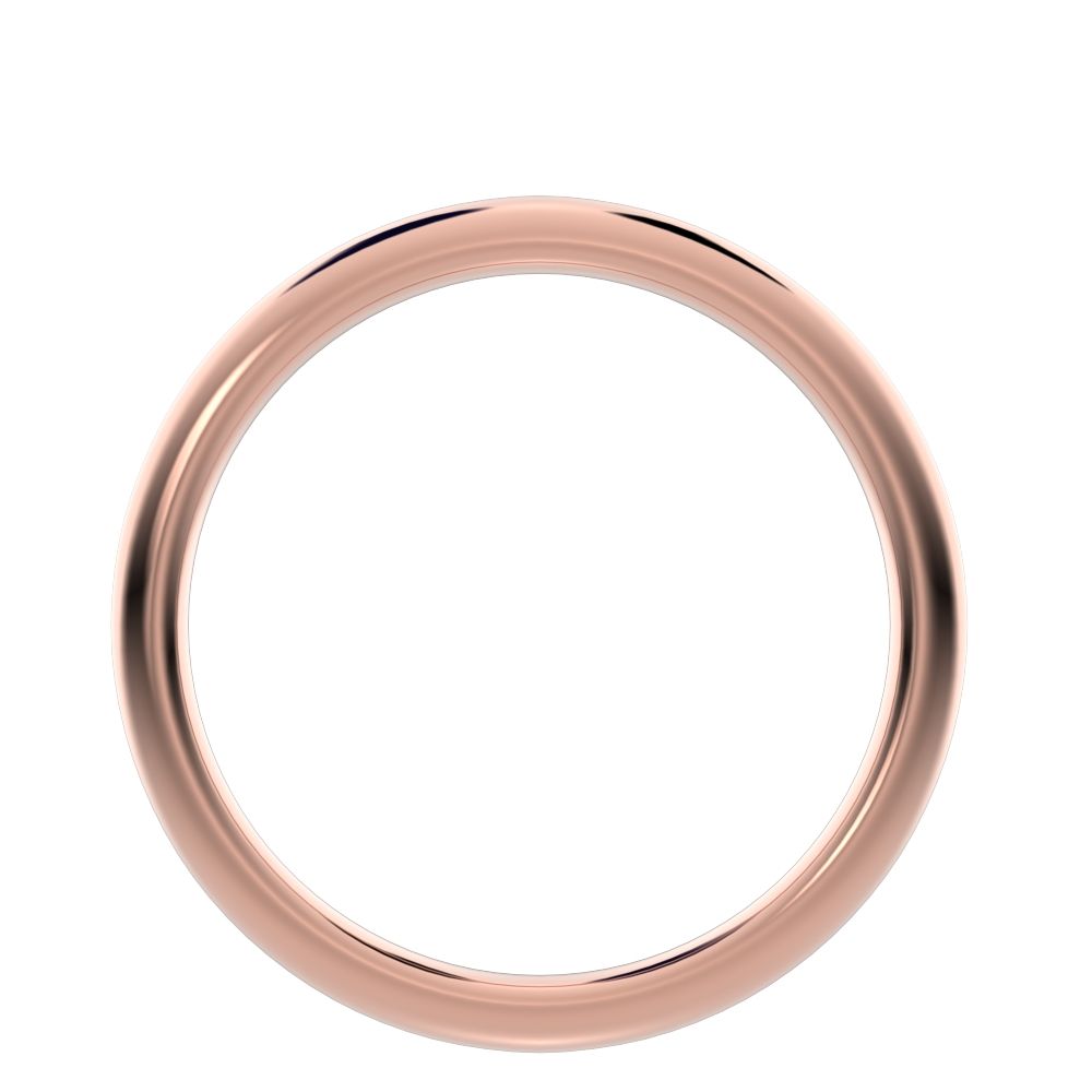 plain ct dainty Minimalist classic simple Stackable solid 14K / 18K Solid Rose Gold everyday wedding band