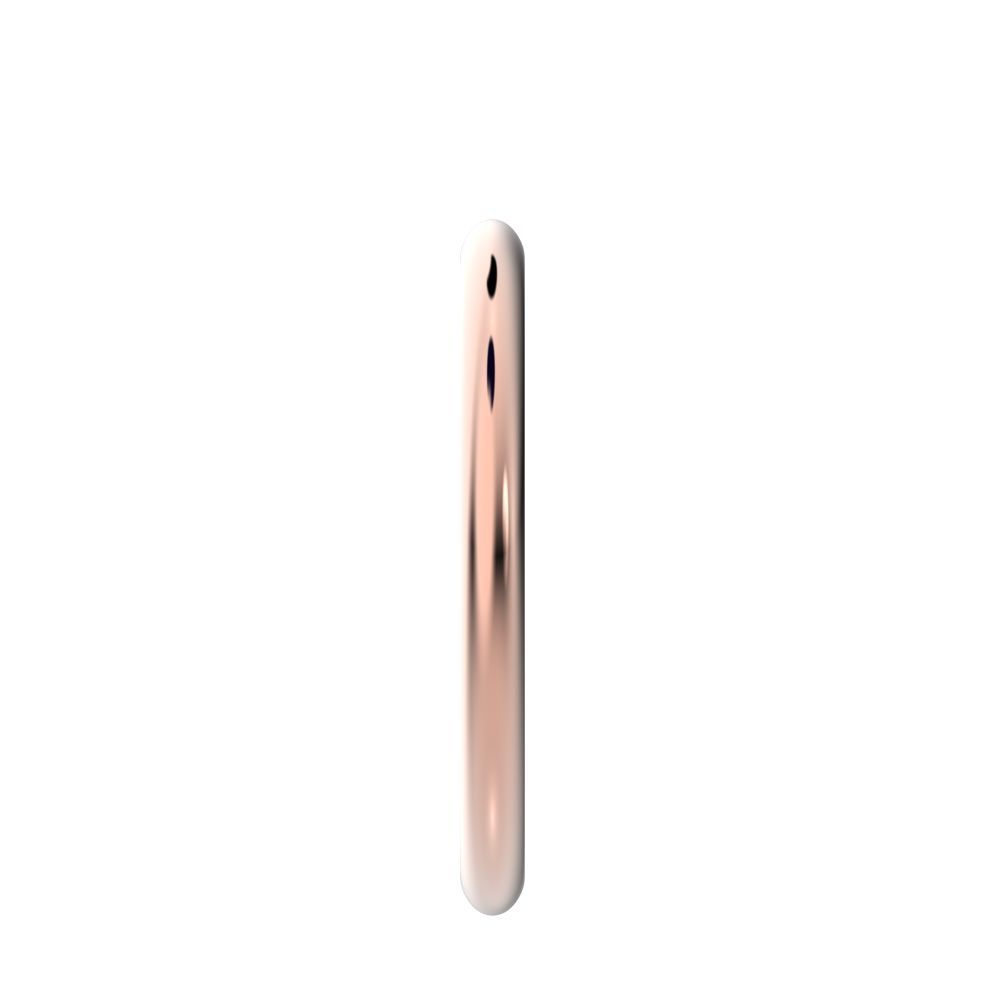 plain ct dainty Minimalist classic simple Stackable solid 14K / 18K Solid Rose Gold everyday wedding band