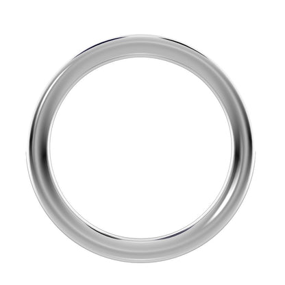 0.4 ct Round Cut Moissanite dainty Minimalist channel Stackable half eternity vintage 14K / 18K Solid White Gold everyday wedding band