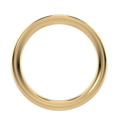 0.4Ct Round Cut Simulated Clear Diamond dainty Minimalist channel Stackable half eternity 14K / 18K Solid Yellow Gold everyday wedding band