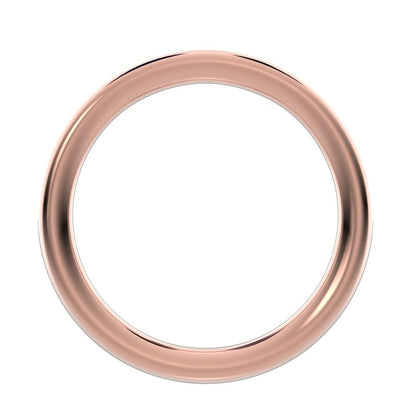 0.4 ct Round Cut Simulated Clear Diamond dainty Minimalist channel Stackable half eternity 14K / 18K Solid Rose Gold everyday wedding band