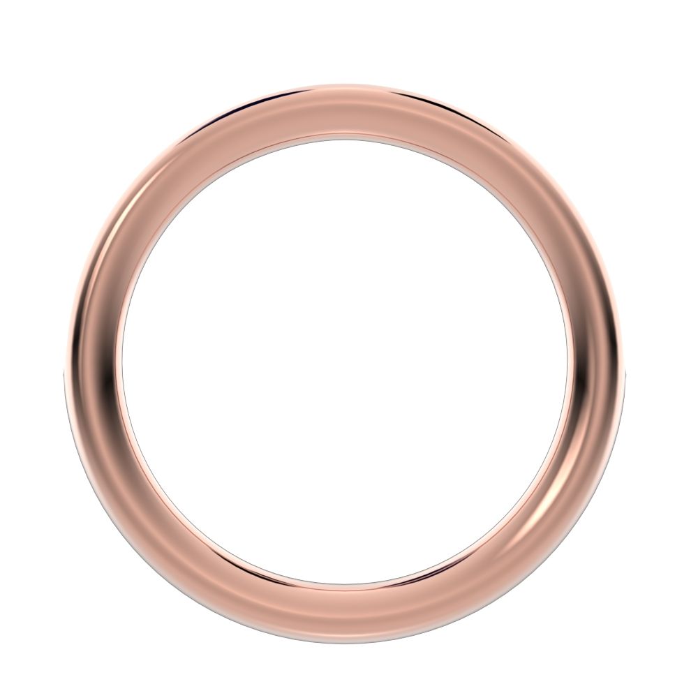 0.4 ct Round Cut Moissanite dainty Minimalist channel Stackable half eternity vintage 14K / 18K Solid Rose Gold everyday wedding band