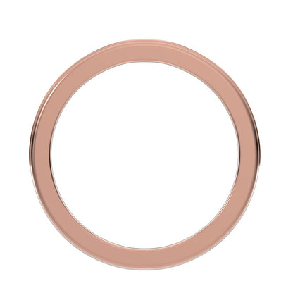 0.23 ct Round Cut Simulated Clear Diamond dainty Minimalist channel Stackable half eternity 14K / 18K Solid Rose Gold everyday wedding band