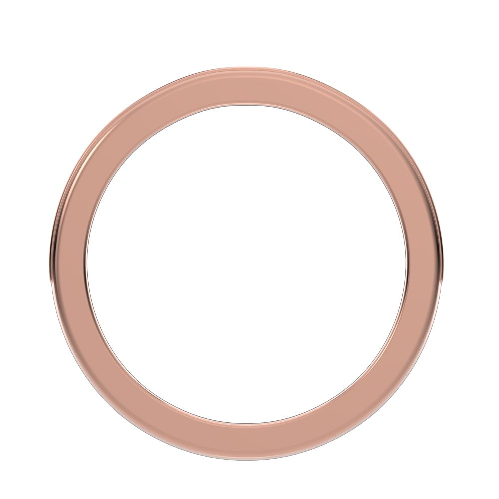 0.23 ct Round Cut Moissanite dainty Minimalist channel Stackable half eternity vintage 14K / 18K Solid Rose Gold everyday wedding band