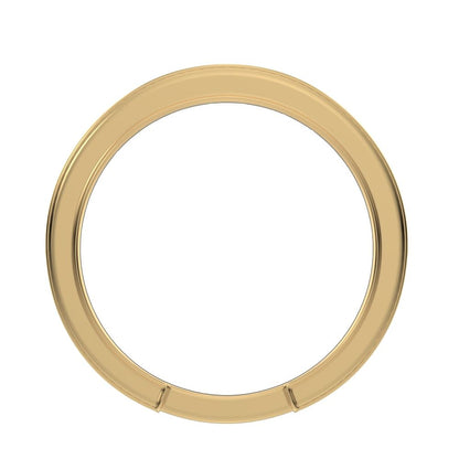 0.42Ct Round Cut Simulated Clear Diamond Minimalist channel Stackable half eternity 14K / 18K Solid Yellow Gold everyday wedding band