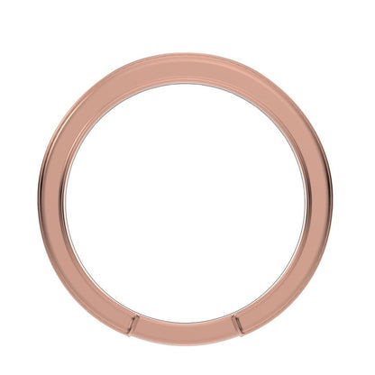 0.42 ct Round Cut Simulated Clear Diamond dainty Minimalist channel Stackable half eternity 14K / 18K Solid Rose Gold everyday wedding band