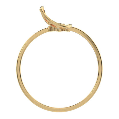 0.105 ct Round Cut Simulated Clear Diamond dainty Minimalist cluster petal halo spiral cocktail 14K / 18K Solid Yellow Gold everyday ring