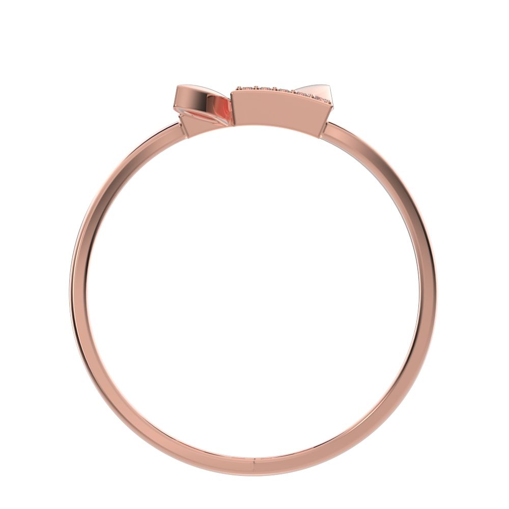 0.0675 ct Round Cut Simulated Clear Diamond dainty Minimalist halo cluster Cocktail times square 14K / 18K Solid Rose Gold everyday ring