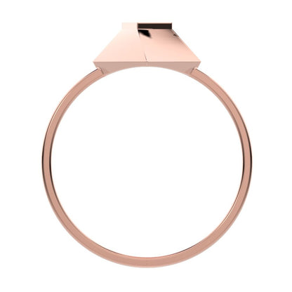 0.02 ct Round Cut Moissanite dainty Minimalist halo cluster Cocktail square 14K / 18K Solid Rose Gold everyday ring