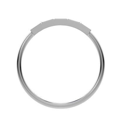 0.3 ct Princess Cut Moissanite dainty Stackable Minimalist bezel Half Eternity 14K / 18K Solid White Gold everyday wedding band