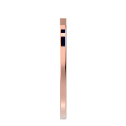 0.0675 ct Round Cut Moissanite dainty Minimalist Half Eternity Stackable light simple 14K / 18K Solid Rose Gold everyday wedding band