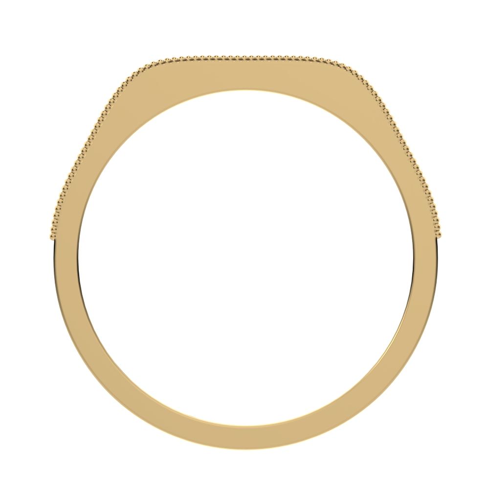 0.2Ct Round Cut Simulated Clear Diamond dainty half eternity cluster stackable 14K / 18K Solid Yellow Gold everyday wedding band