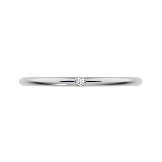0.01 ct Round Cut Moissanite dainty Minimalist simple Stackable Vintage bar light 14K / 18K Solid White Gold everyday wedding band