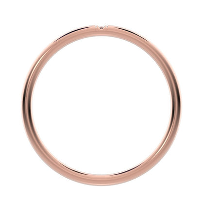 0.01 ct Round Cut VS/GH Cultured Diamond dainty simple Stackable Vintage bar light Solid 14K / 18K Solid Rose Gold everyday wedding band