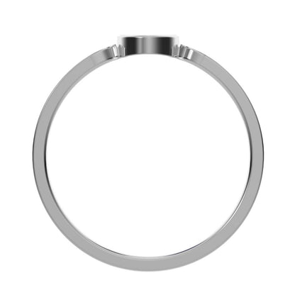 0.1525 ct Marquise Cut Moissanite dainty Minimalist Stackable eye curved arc light 14K / 18K Solid White Gold everyday wedding band