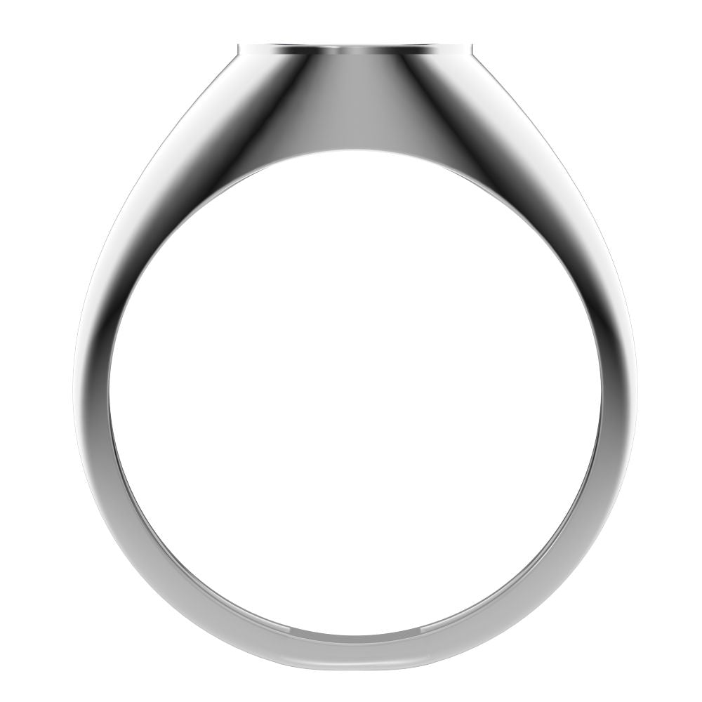 0.335 ct Round Cut Simulated Clear Diamond dainty Minimalist pave cluster signet 14K / 18K Solid White Gold everyday ring