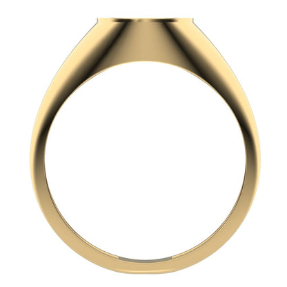 0.335 ct Round Cut Simulated Clear Diamond dainty Minimalist pave cluster signet 14K / 18K Solid Yellow Gold everyday ring