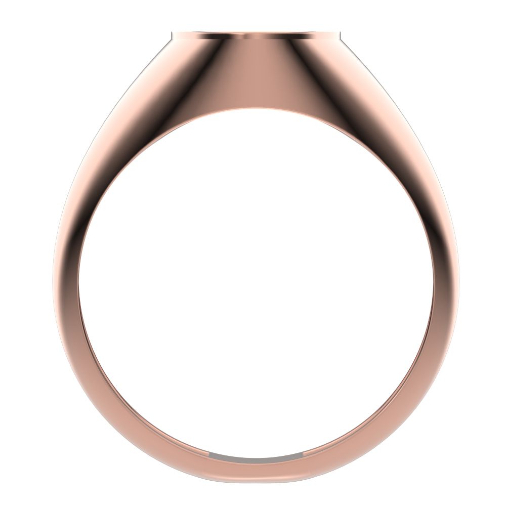 0.335 ct Round Cut Simulated Clear Diamond dainty Minimalist pave cluster signet 14K / 18K Solid Rose Gold everyday ring
