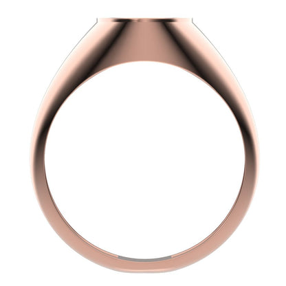 0.335 ct Round Cut Simulated Clear Diamond dainty Minimalist pave cluster signet 14K / 18K Solid Rose Gold everyday ring