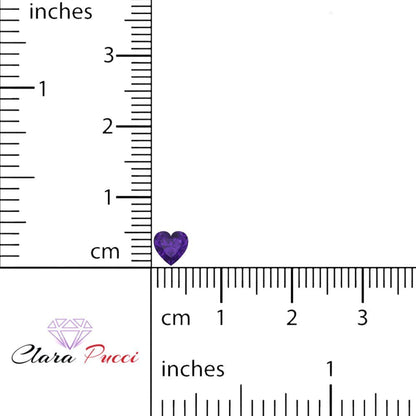 0.5 to 2 ct Heart Cut VVS1 Natural Purple Amethyst February Birthstone