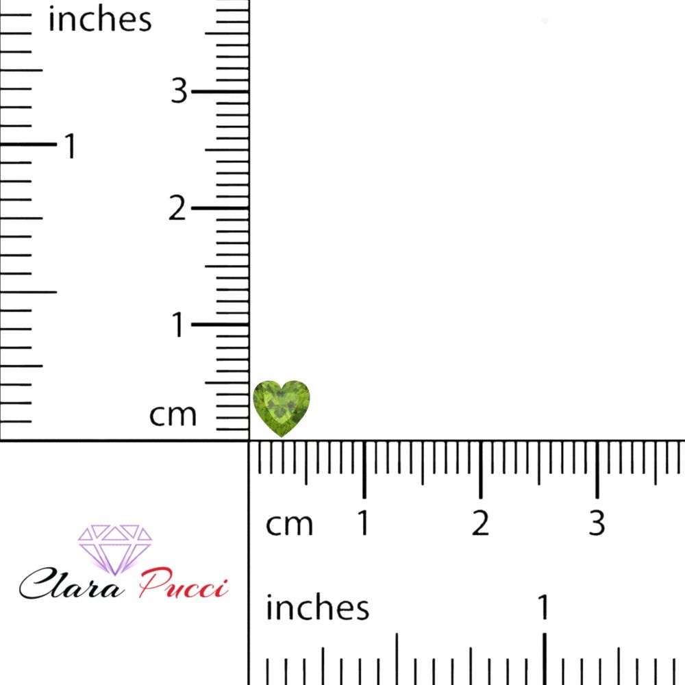 0.5 to 2 ct Heart Cut VVS1 Natural Green Peridot August Birthstone