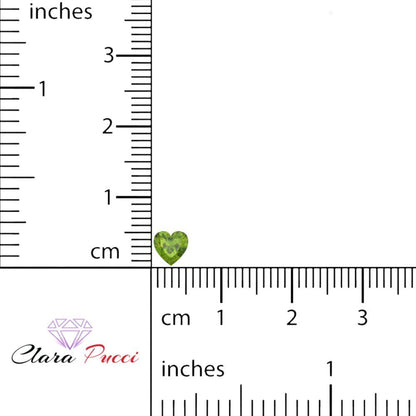 0.5 to 2 ct Heart Cut VVS1 Natural Green Peridot August Birthstone