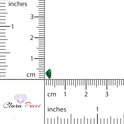 0.5 to 2 ct Heart Cut VVS1 Simulated Green Emerald May Birthstone