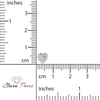 0.5 to 2 ct Heart Cut VVS1 Simulated Clear April Birthstone