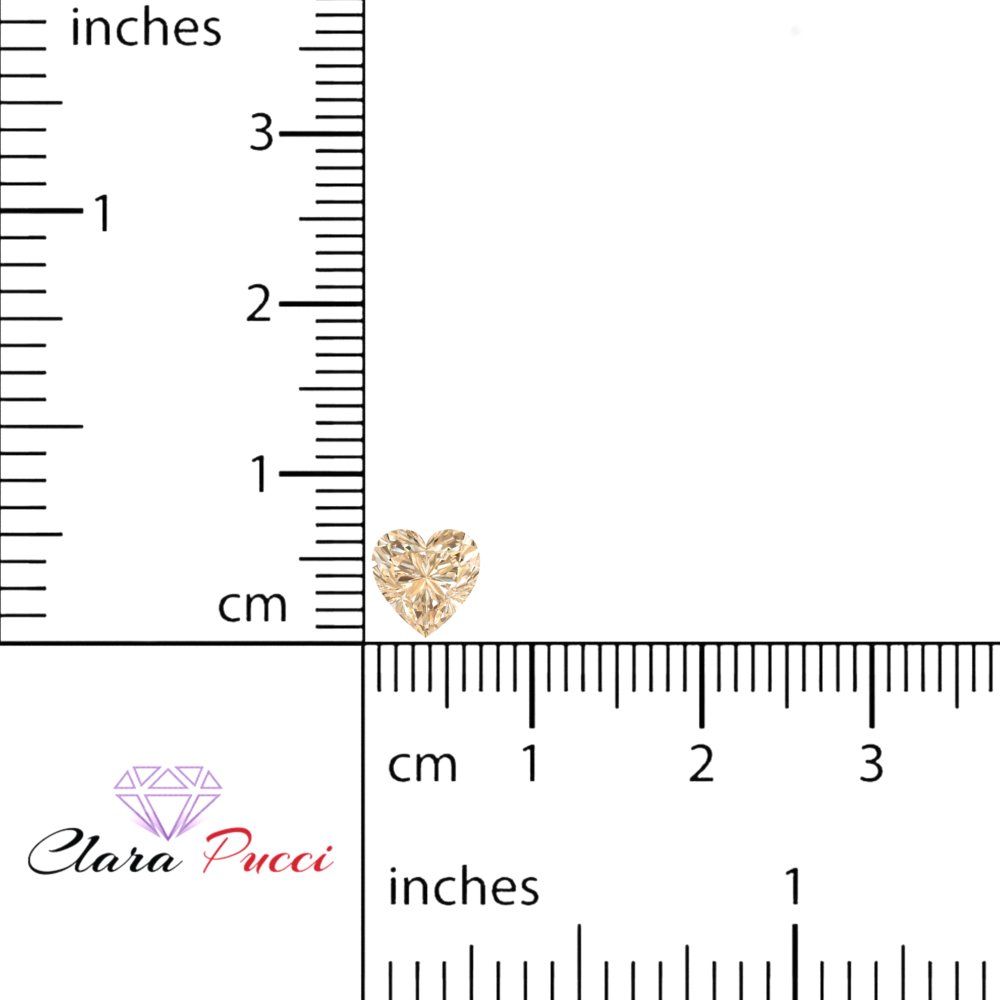 0.5 to 2 ct Heart Cut VVS1 Natural Brown Morganite November Birthstone