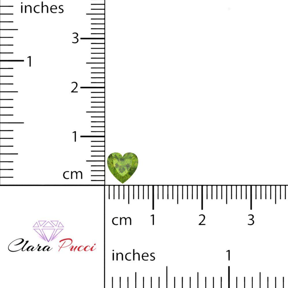 0.5 to 2 ct Heart Cut VVS1 Natural Green Peridot August Birthstone