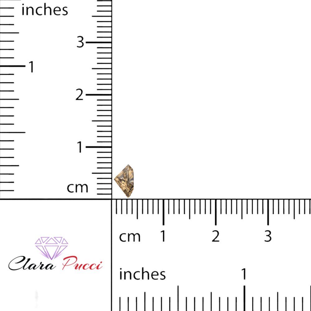 0.5 to 2 ct Heart Cut VVS1 Simulated Brown Champagne November Birthstone