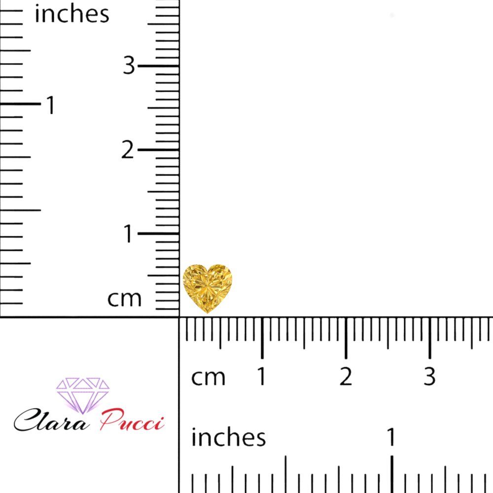 0.5 to 2 ct Heart Cut VVS1 Natural Yellow Citrine November Birthstone