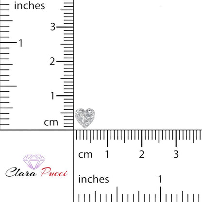 0.5 to 2 ct Heart Cut VVS1 Simulated Clear April Birthstone