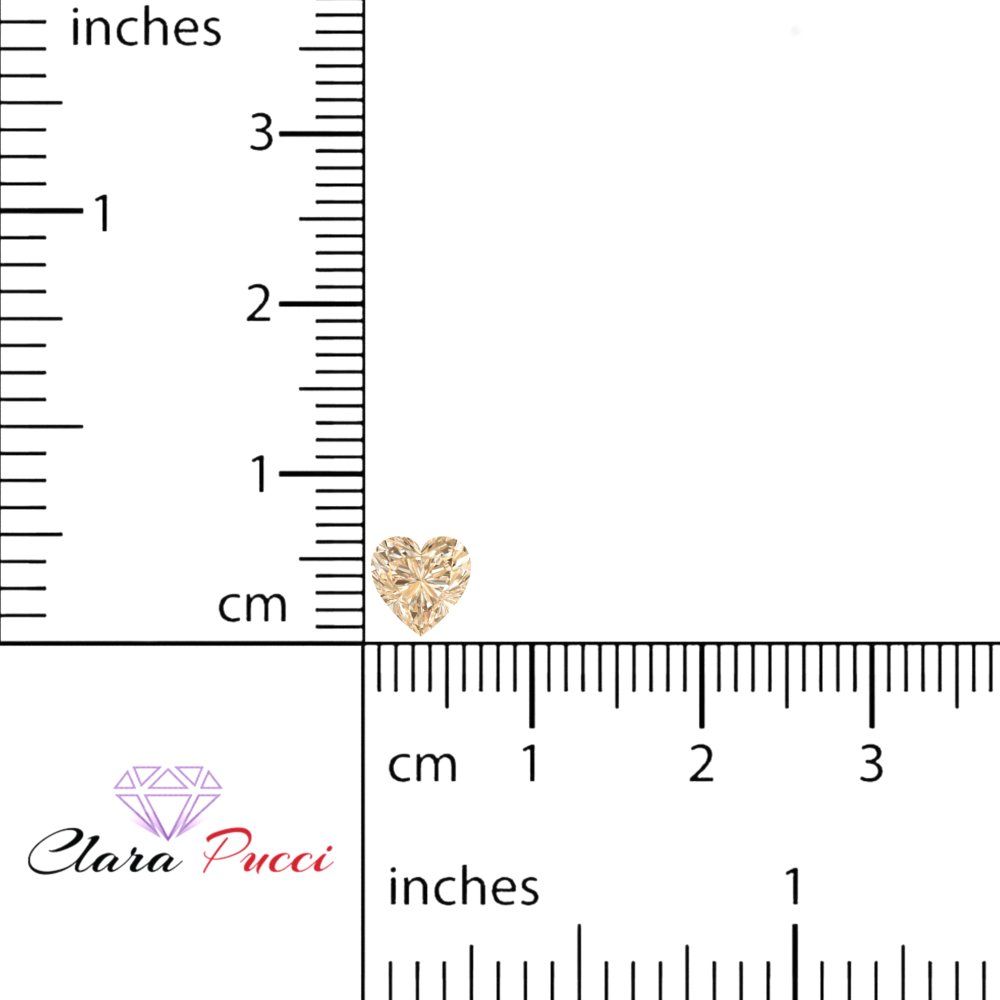 0.5 to 2 ct Heart Cut VVS1 Natural Brown Morganite November Birthstone