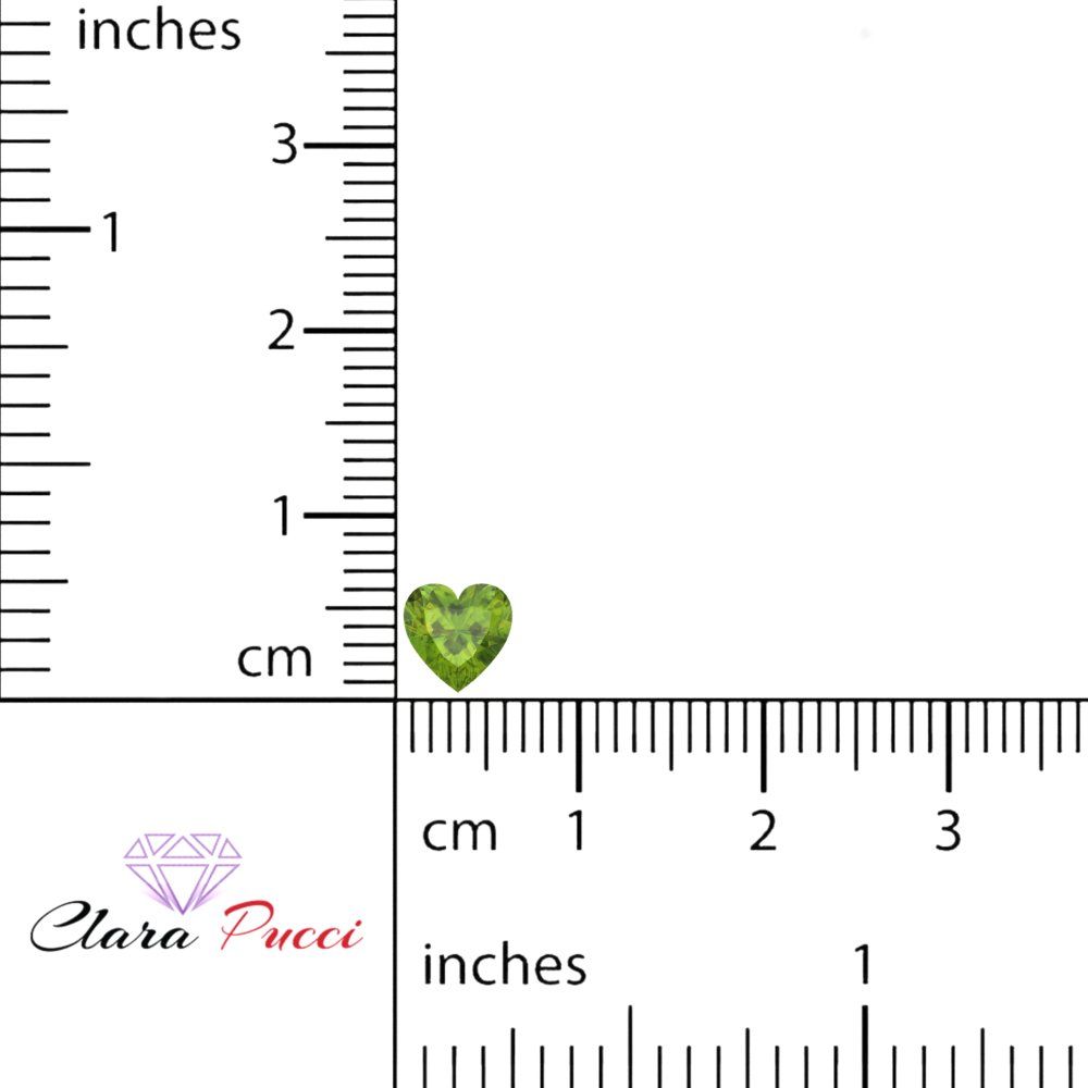 0.5 to 2 ct Heart Cut VVS1 Natural Green Peridot August Birthstone